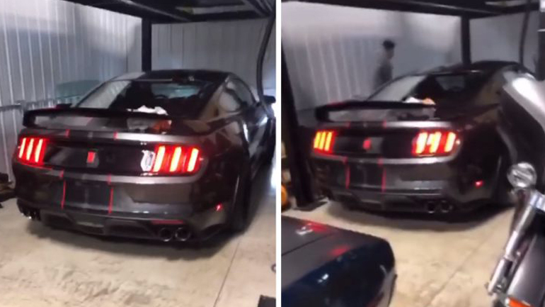 Πιτσιρικάς τρακάρει τη Mustang Shelby του μπαμπά και βάζει τα κλάματα!